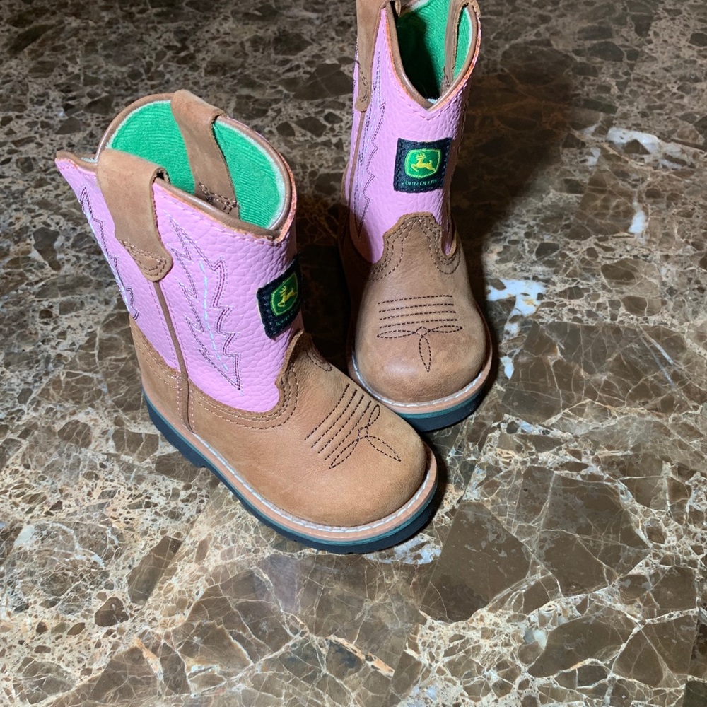 Baby/Toddler Pink John Deere Boots Size 4